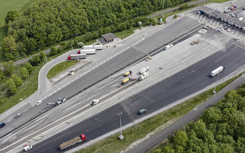 Chantier CIRR sur A40 EIffage Route