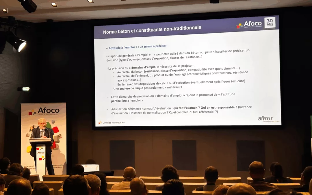 Journée Technique AFOCO 2025 – Norme béton et constituants non traditionnels